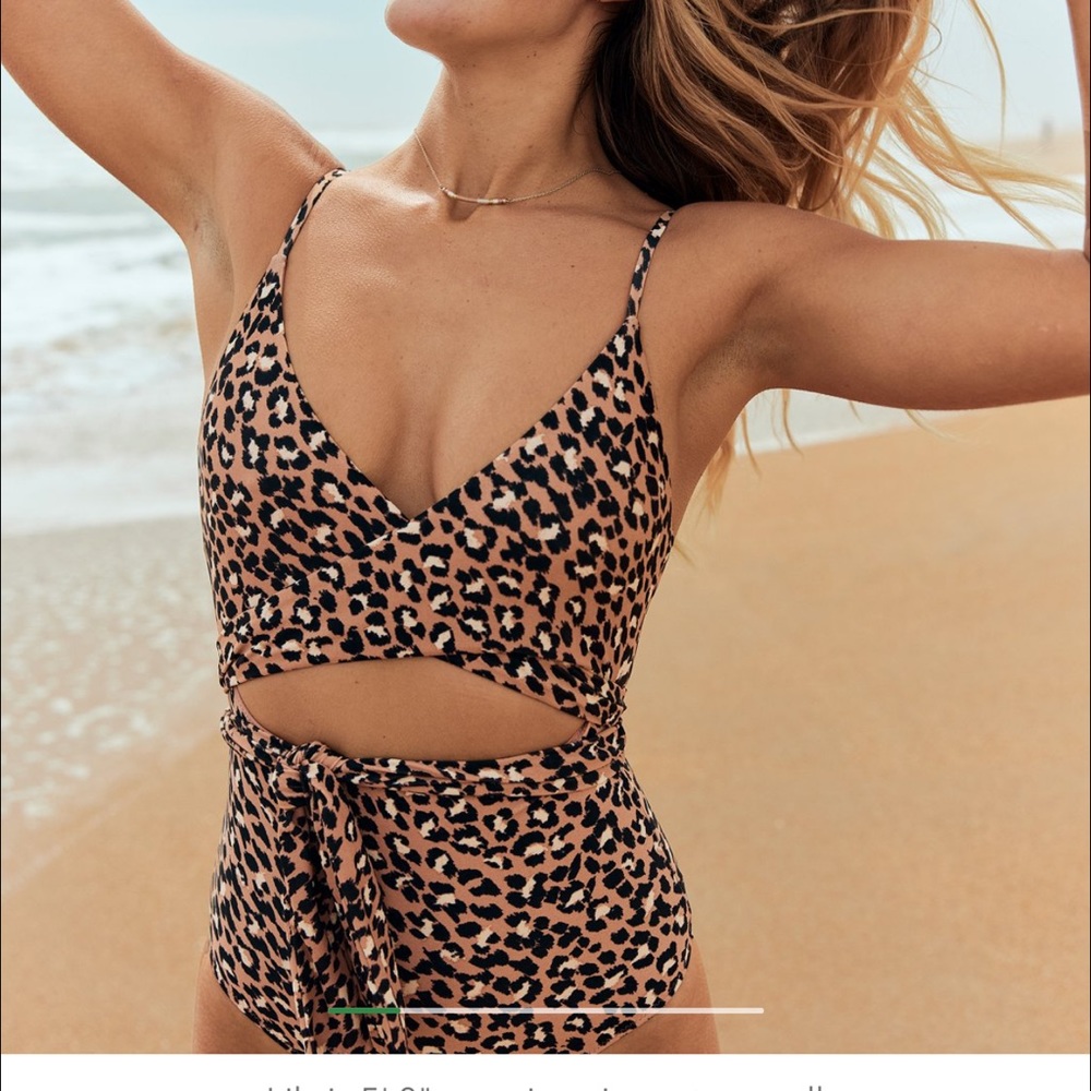 Aerie leopard print size medium one piece.